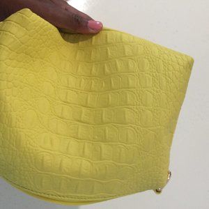 Yellow Reptile Print 3 set Purse